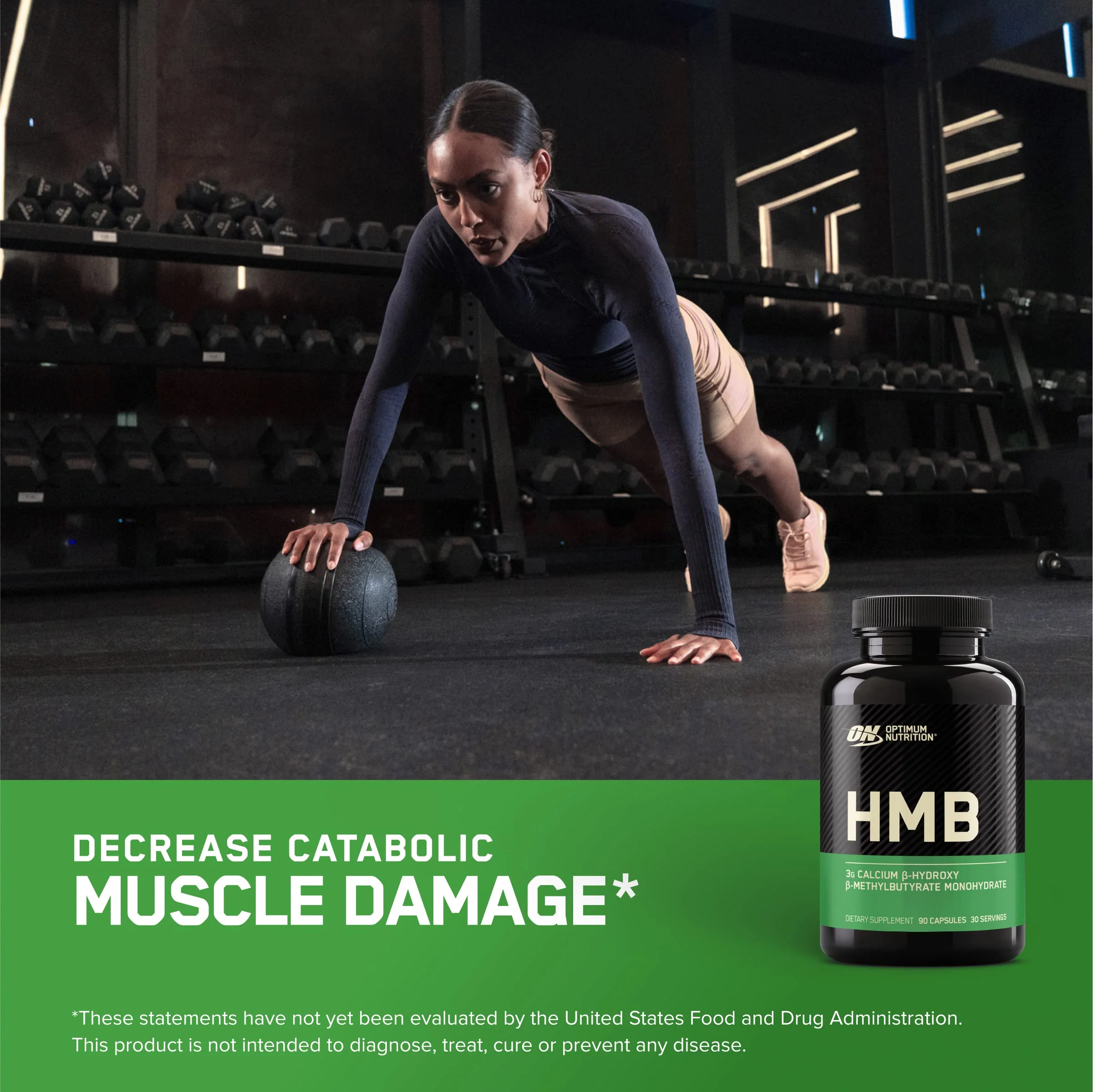 Optimum Nutrition HMB 1000 Caps – 3 g HMB per Serving, 90 Capsules, GMP Certified - Image 3