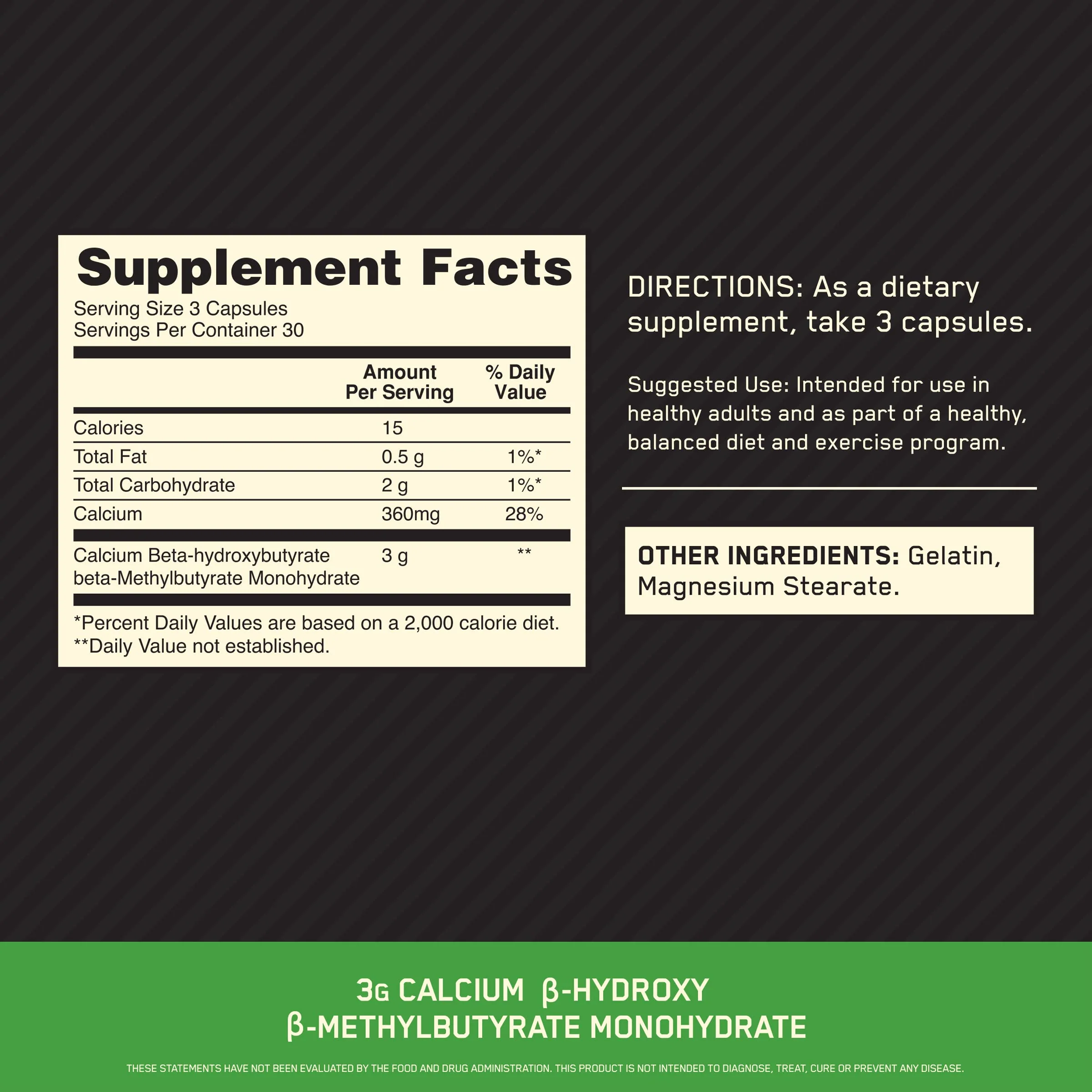 Optimum Nutrition HMB 1000 Caps – 3 g HMB per Serving, 90 Capsules, GMP Certified - Image 8