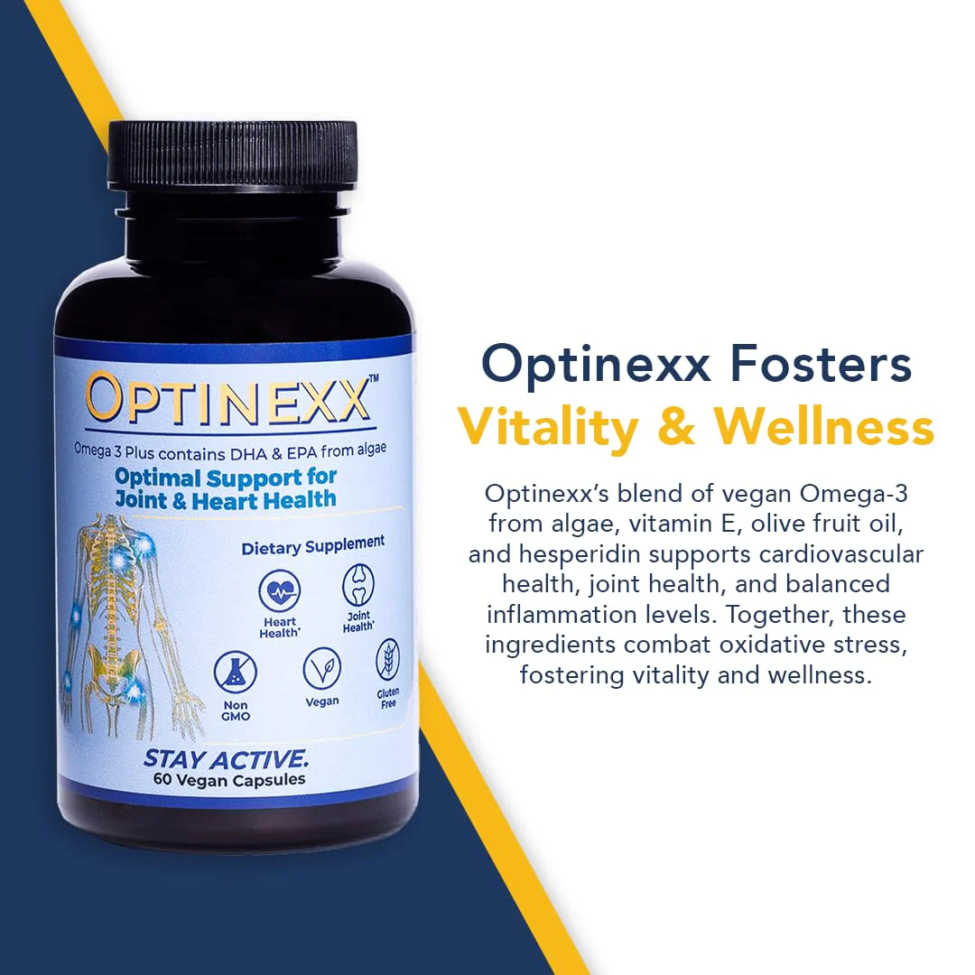 Optinexx Premium Vegan Omega-3 – Algae DHA & EPA + Vitamin E - Image 2