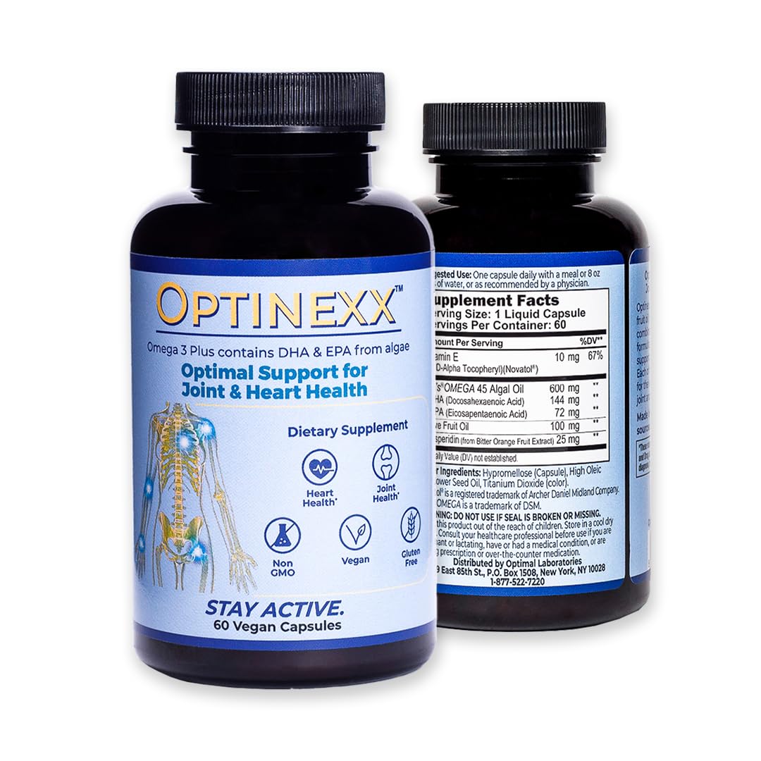 Optinexx Premium Vegan Omega-3 – Algae DHA & EPA + Vitamin E - Image 3
