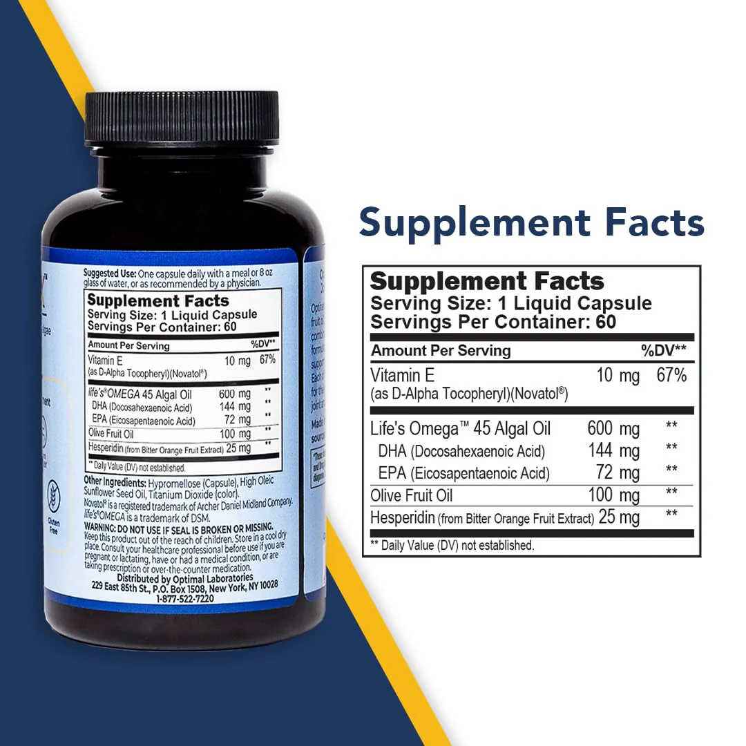 Optinexx Premium Vegan Omega-3 – Algae DHA & EPA + Vitamin E - Image 4