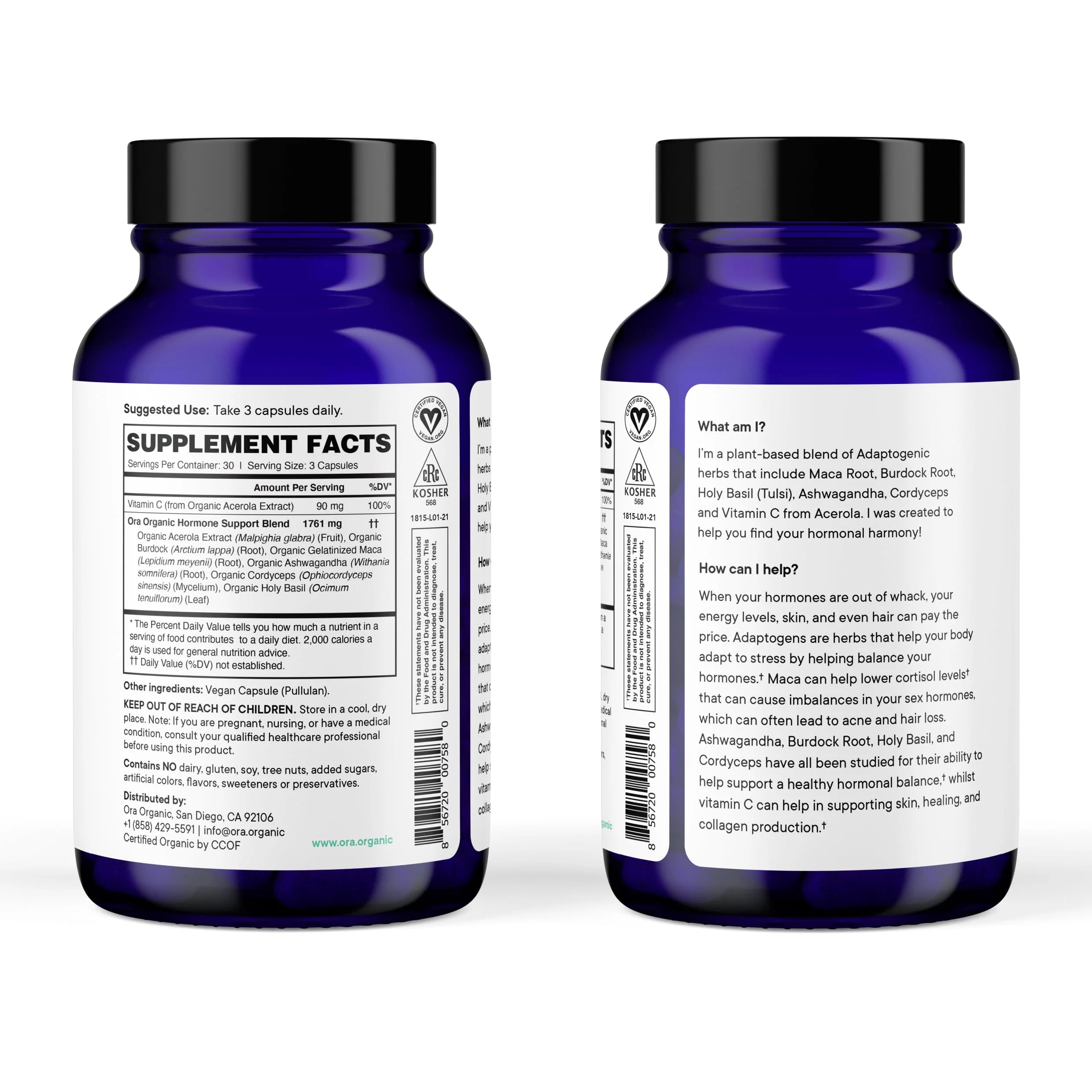 Ora Organic Hormone Balance for Women | Hormonal Acne & PMS Support | 90 Capsules - Image 7