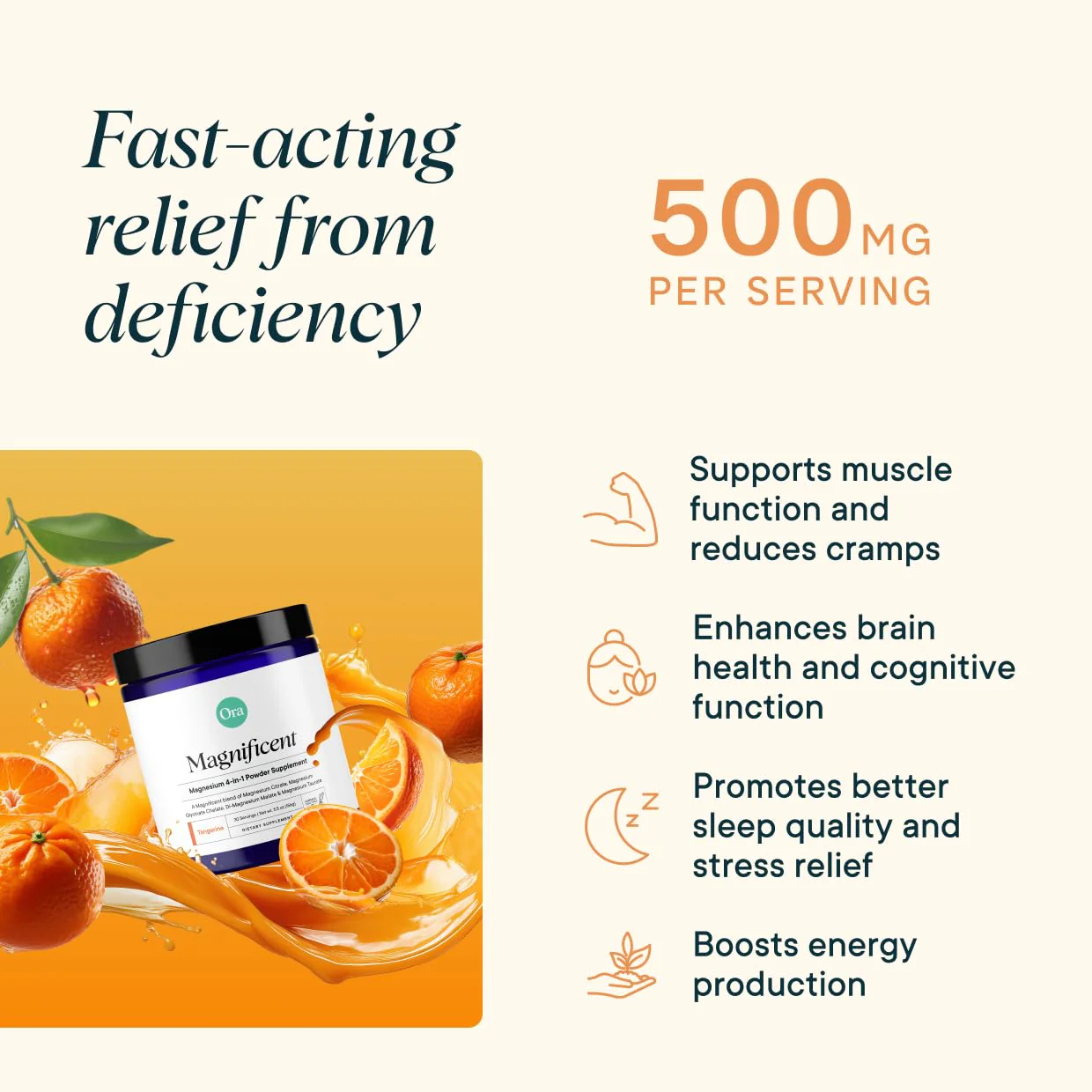 Ora Organic Magnificent Magnesium Complex Powder – 4-in-1 for Sleep, Recovery & Heart Health - Image 4