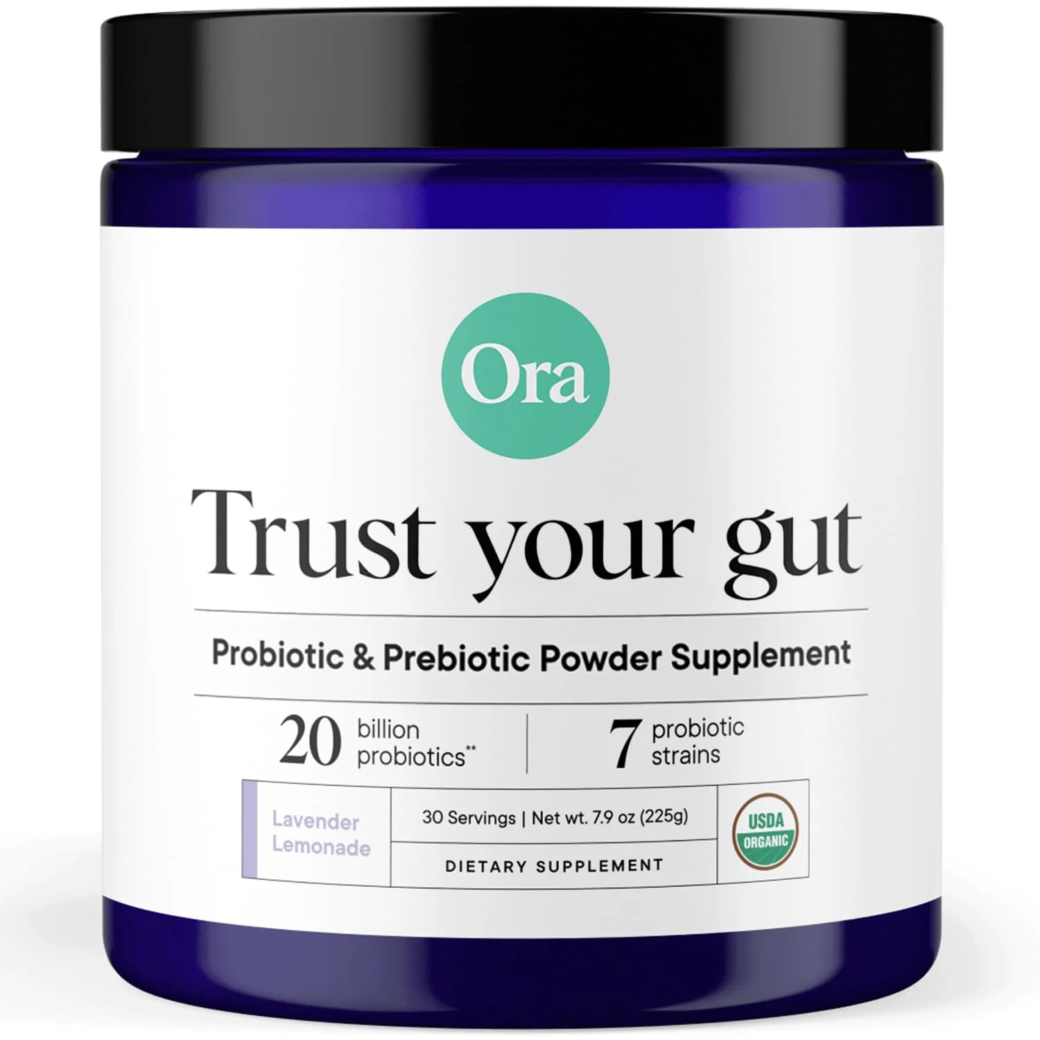 Ora Organic Prebiotic & Probiotic Powder – 20B CFU, 7 Strains, Lavender Lemonade, 30 Servings - Image 9