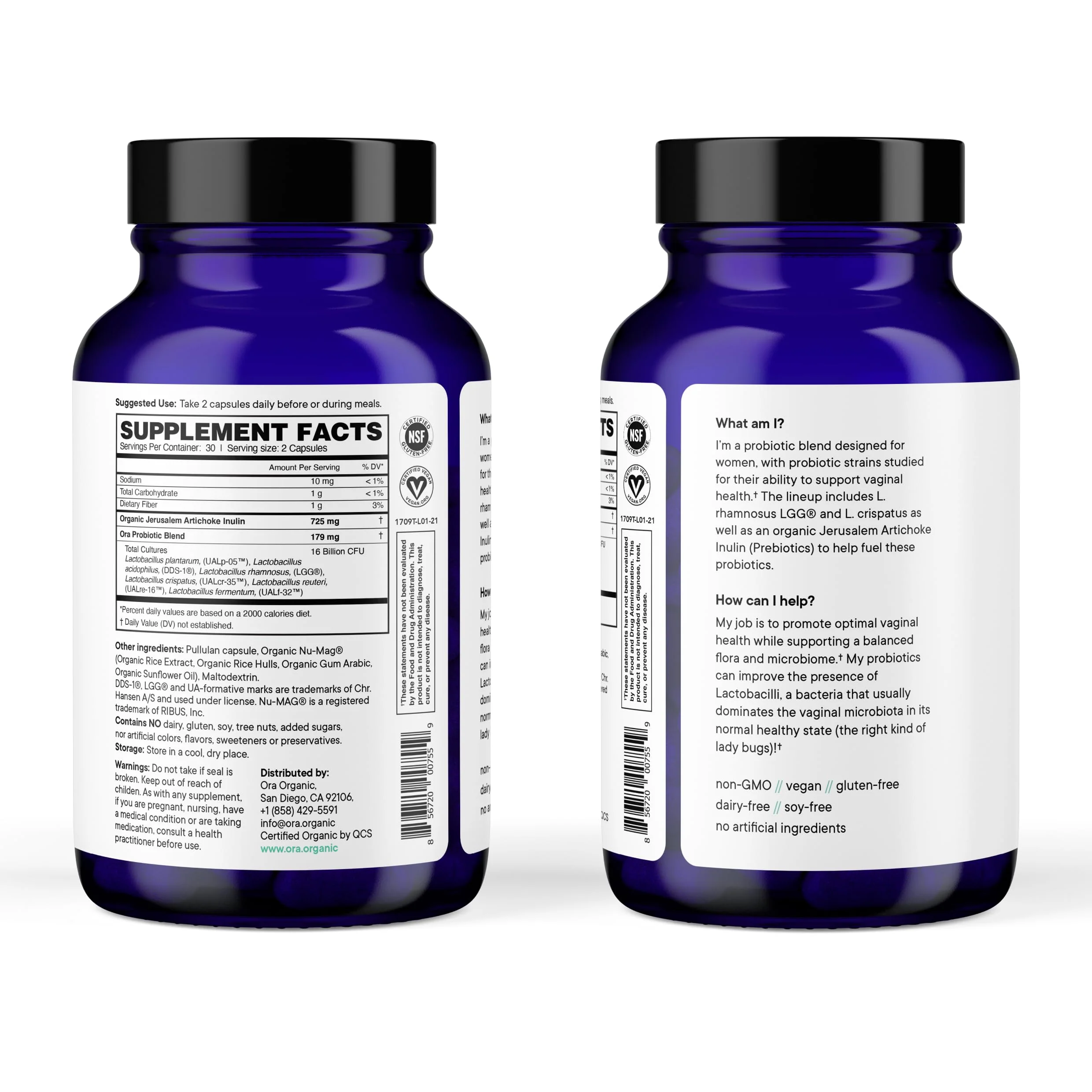 Ora Organic Prebiotics & Probiotics for Women — 16B CFU, 6 Strains, 60 Vegan Capsules - Image 5