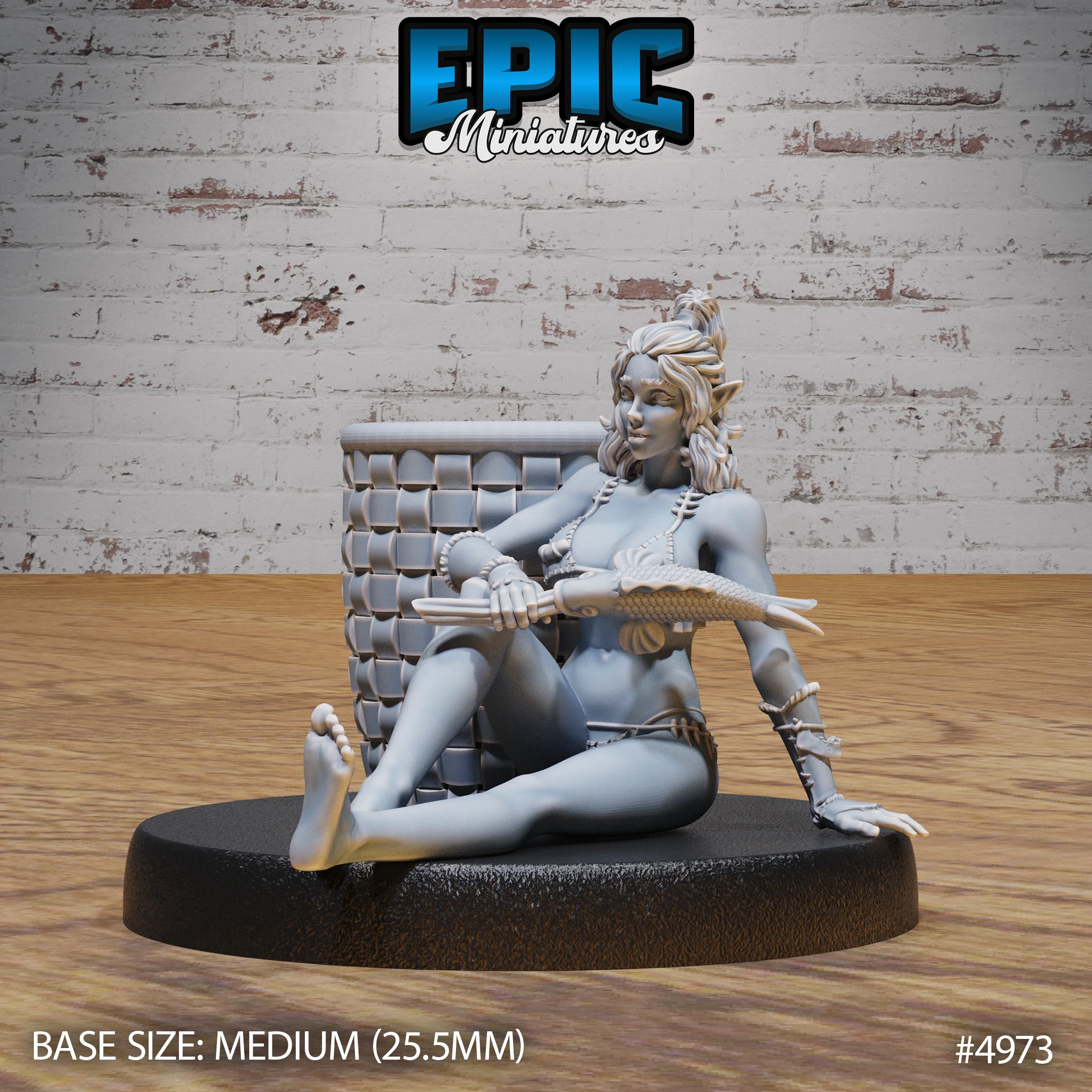 Orc Fisher Female #4972-#4974 | Epic Miniatures | D&D Tabletop Miniatures - Image 4