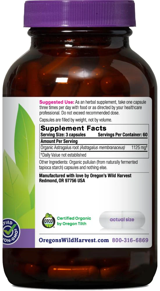 Oregon's Wild Harvest Organic Ashwagandha Non-GMO - 180-Count Capsules - Image 2