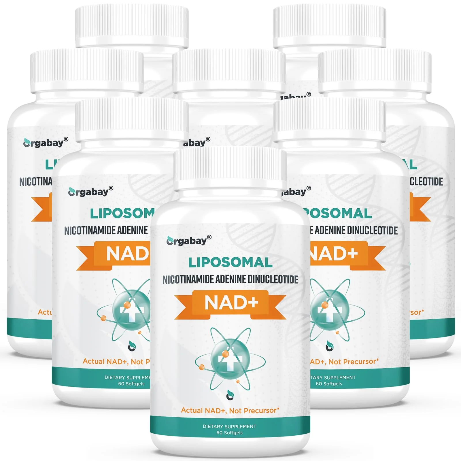 Orgabay Liposomal NAD+ Supplement 500 mg + 250 mg TMG – High Absorption NAD+ | 480 Softgels - Image 9