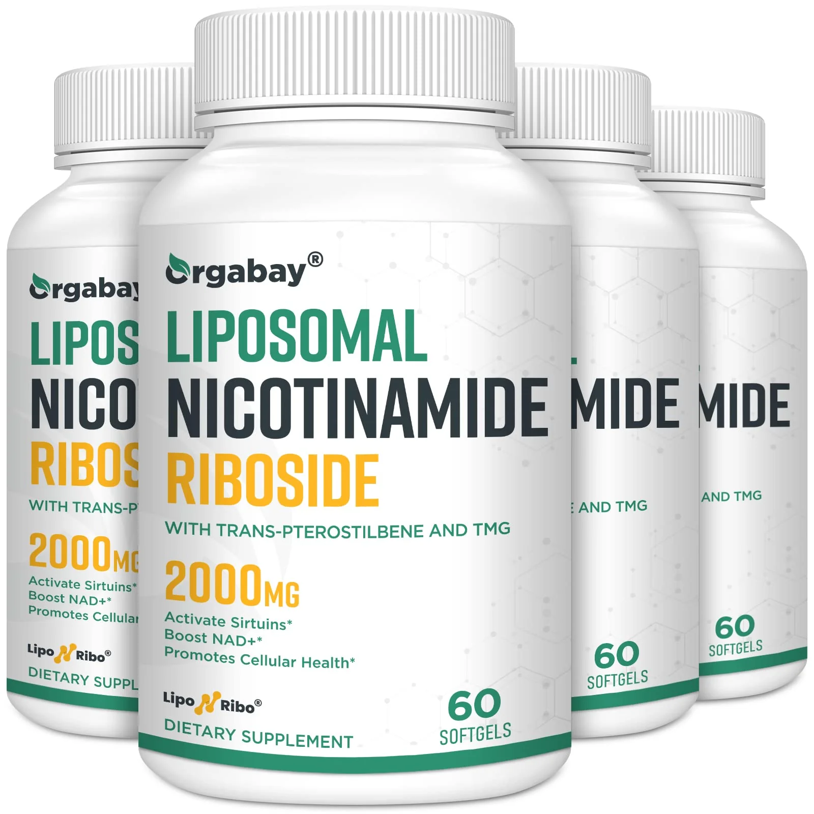 Orgabay Liposomal Nicotinamide Riboside 2000 MG with TMG & Pterostilbene | NAD+ Support, 240 Count - Image 7