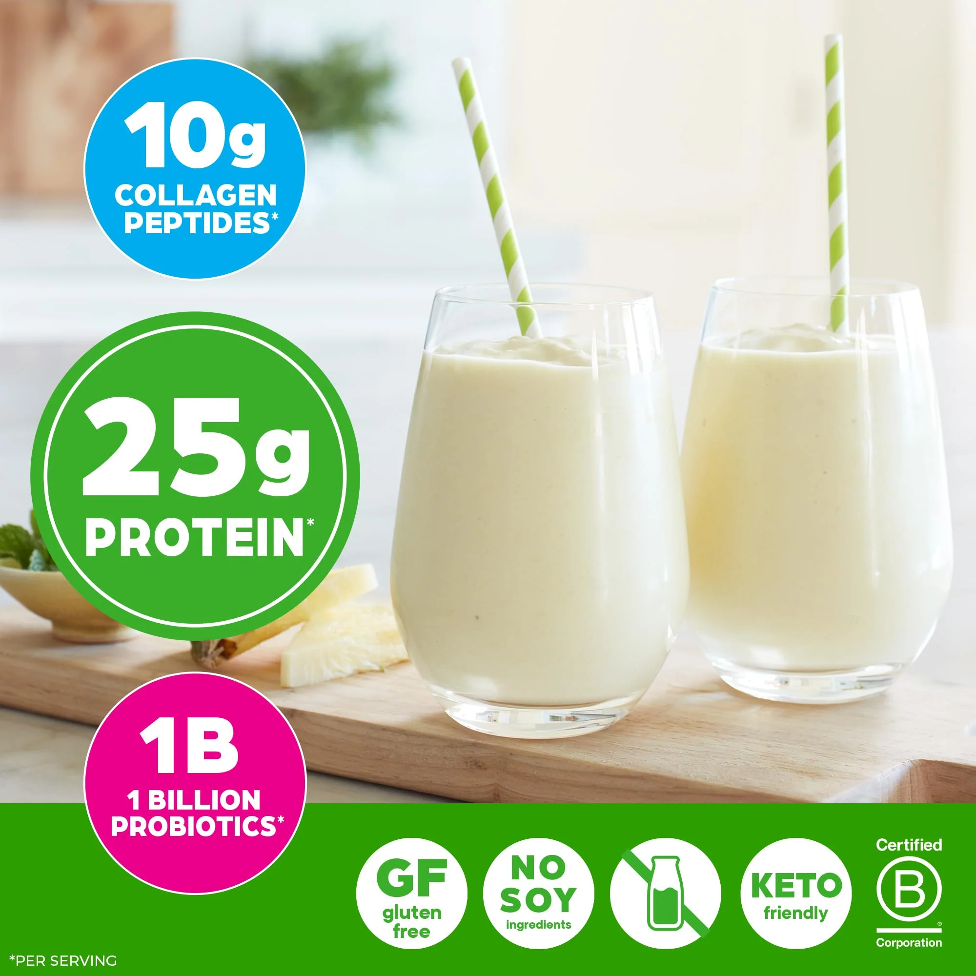 Orgain Protein Powder + Collagen, Vanilla Bean — 25g Protein, 10g Collagen, 1B Probiotics, Gluten Free - Image 13