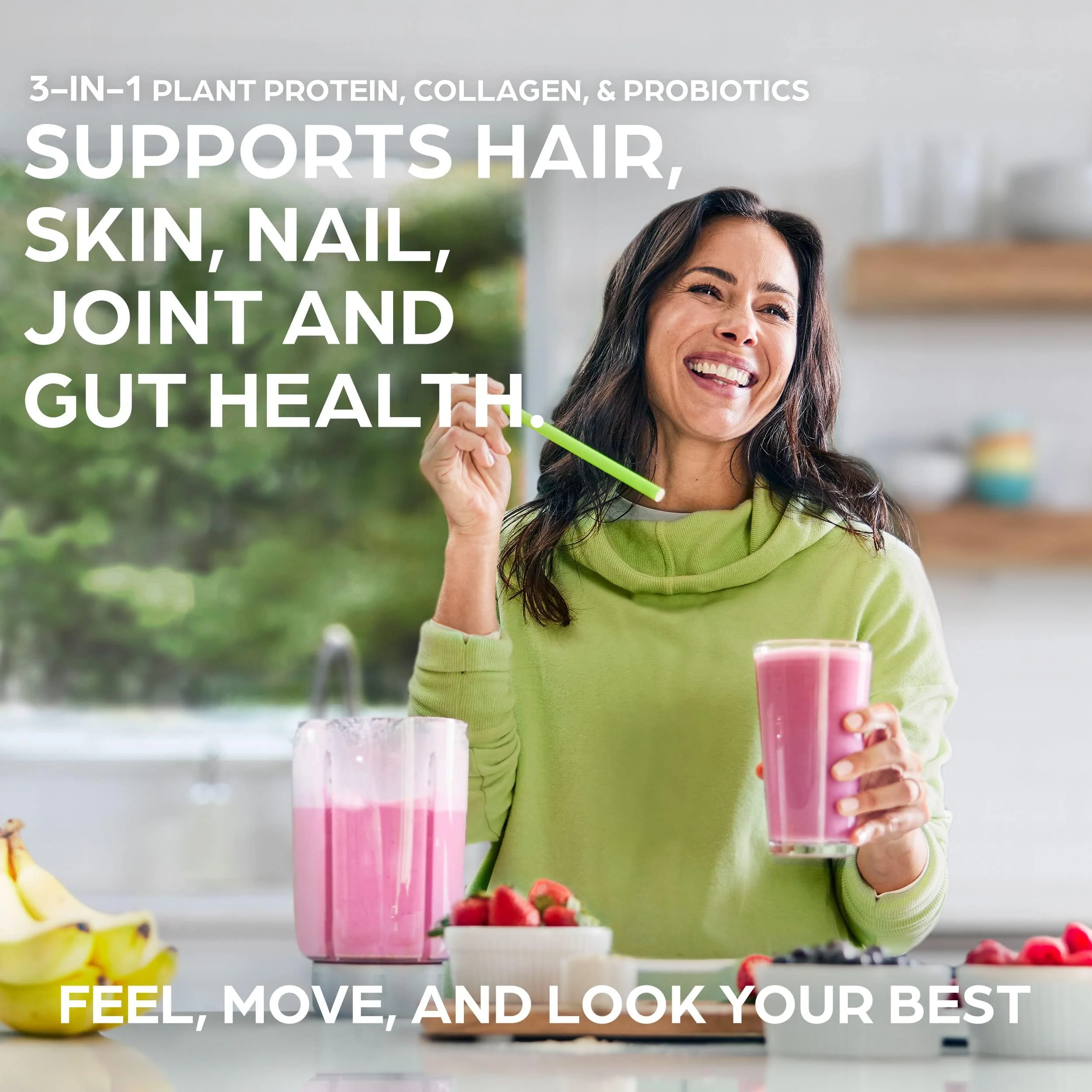 Orgain Protein Powder + Collagen, Vanilla Bean — 25g Protein, 10g Collagen, 1B Probiotics, Gluten Free - Image 3
