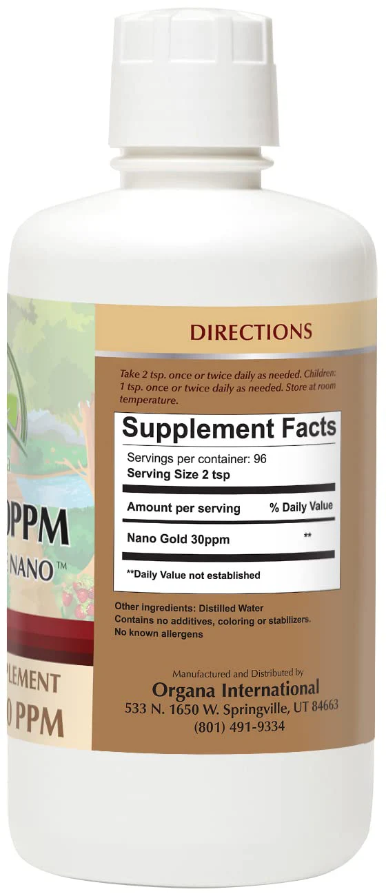 Organa Pure Crystalline Liquid Gold Supplement - 30 PPM, 32 oz Colloidal Minerals - Image 3