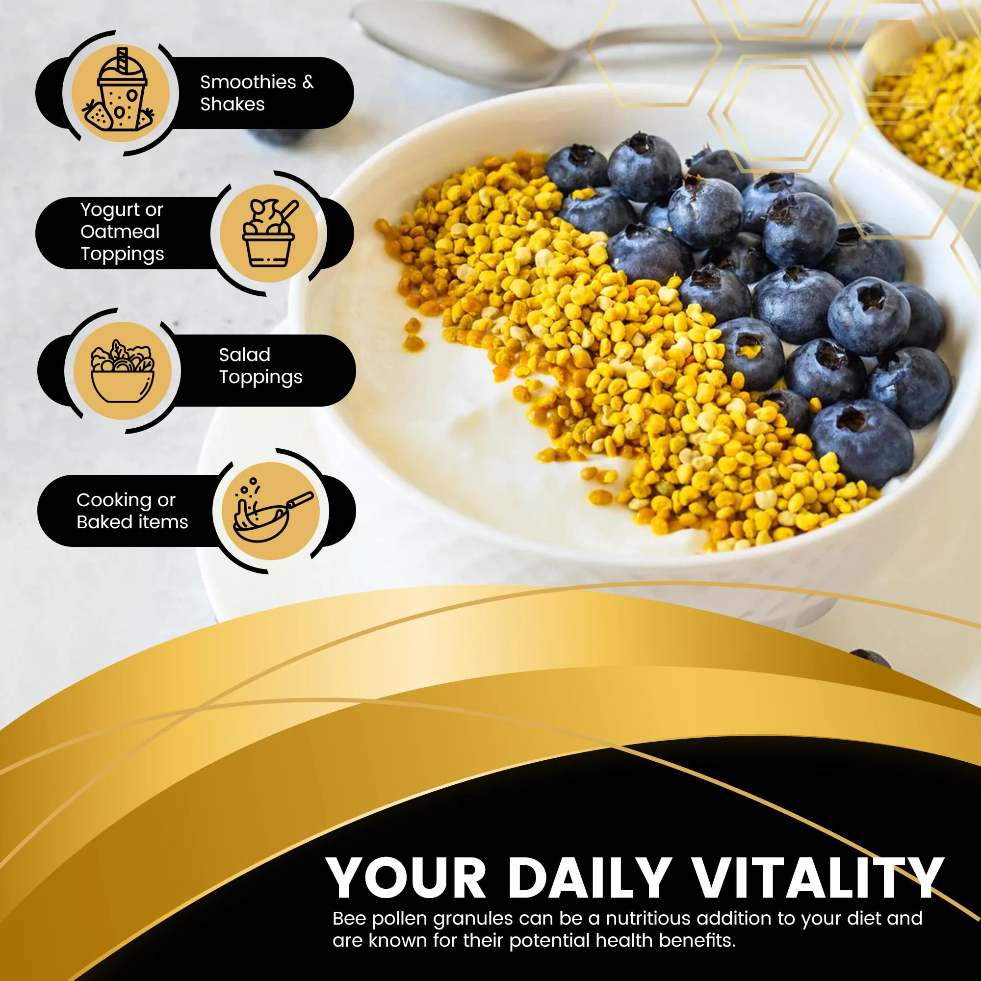 Organic Bee Pollen Granules 2 Lbs - WellnessLabsRx | Immune Support, Energy & Digestive Wellness - Gluten-Free - USA Made - Image 12