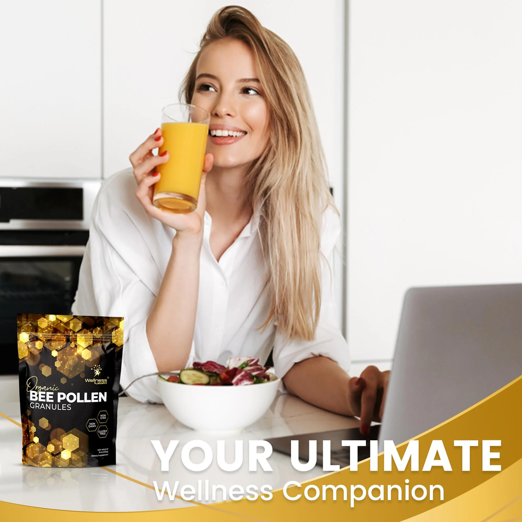 Organic Bee Pollen Granules 2 Lbs - WellnessLabsRx | Immune Support, Energy & Digestive Wellness - Gluten-Free - USA Made - Image 14