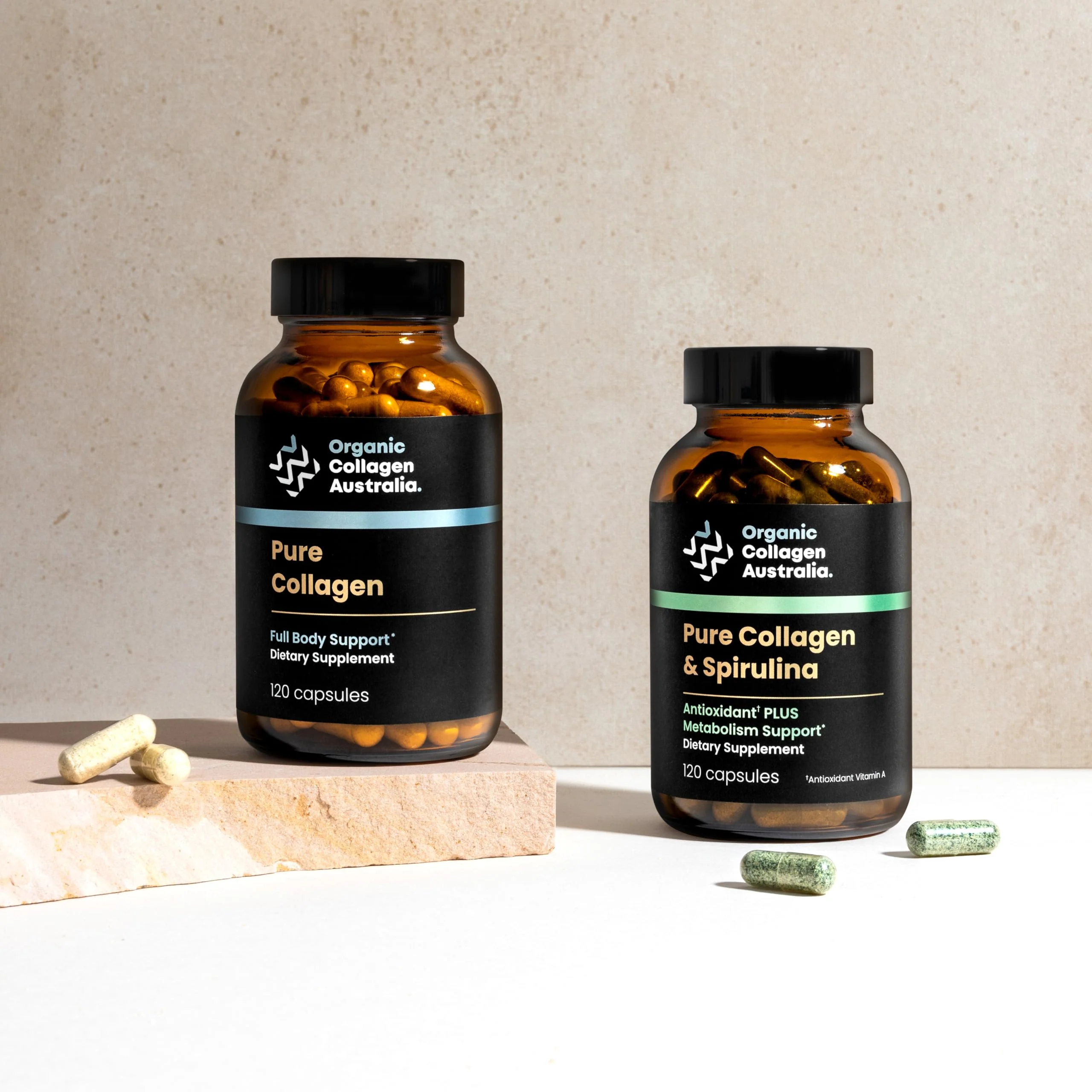 Organic Collagen Australia – Pure Collagen & Spirulina Capsules (120 Capsules) - Image 8