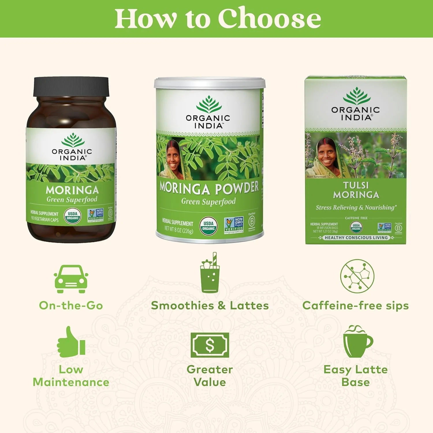 Organic India Moringa Powder – Moringa Oleifera Leaf Green Superfood, 2-Pack, USDA Organic - Image 4