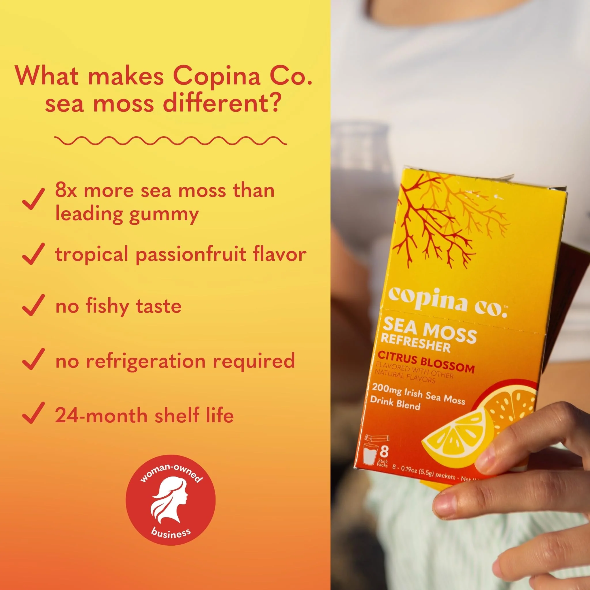 Organic Irish Sea Moss Powder – 200mg Packets | Gut Health & Immunity | Passionfruit & Citrus Blossom - Image 7