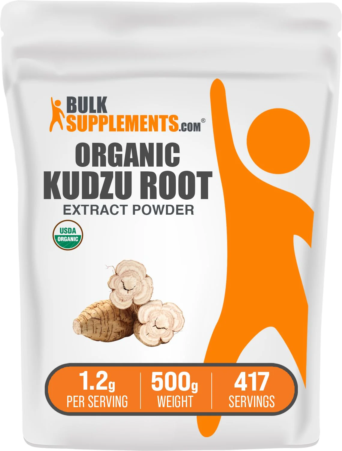 Organic Kudzu Root Extract Powder - 500g (1.1 lb) - Gluten Free | BulkSupplements.com