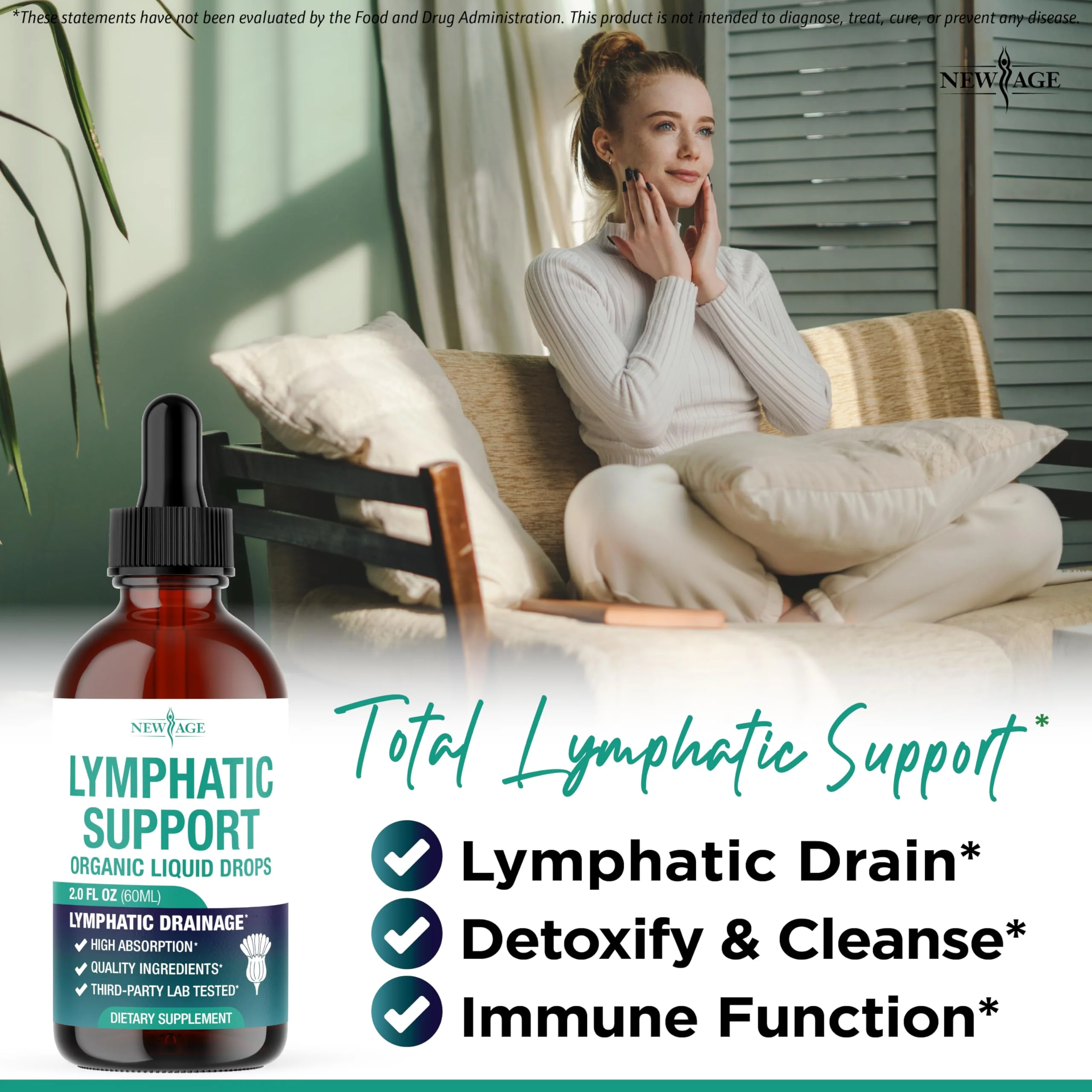 Organic Lymphatic Drainage Drops – All-in-1 Herbal Lymphatic Health (4 oz) - Image 3