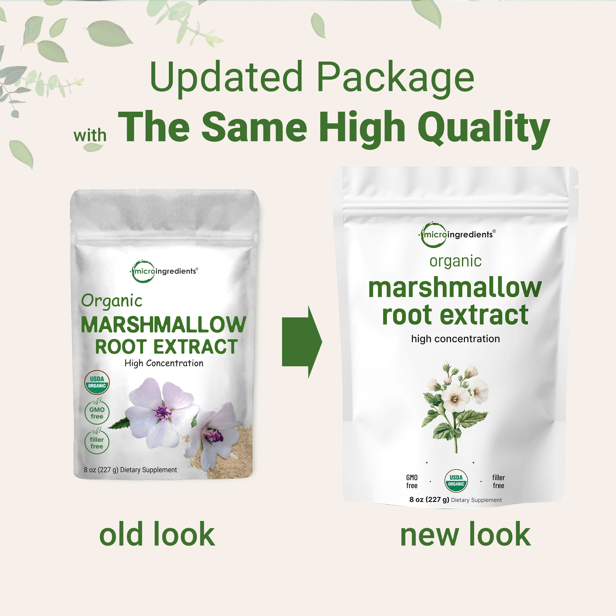 Organic Marshmallow Root Powder 8 oz - Filler-Free, Non-GMO, Vegan | Micro Ingredients - Image 3