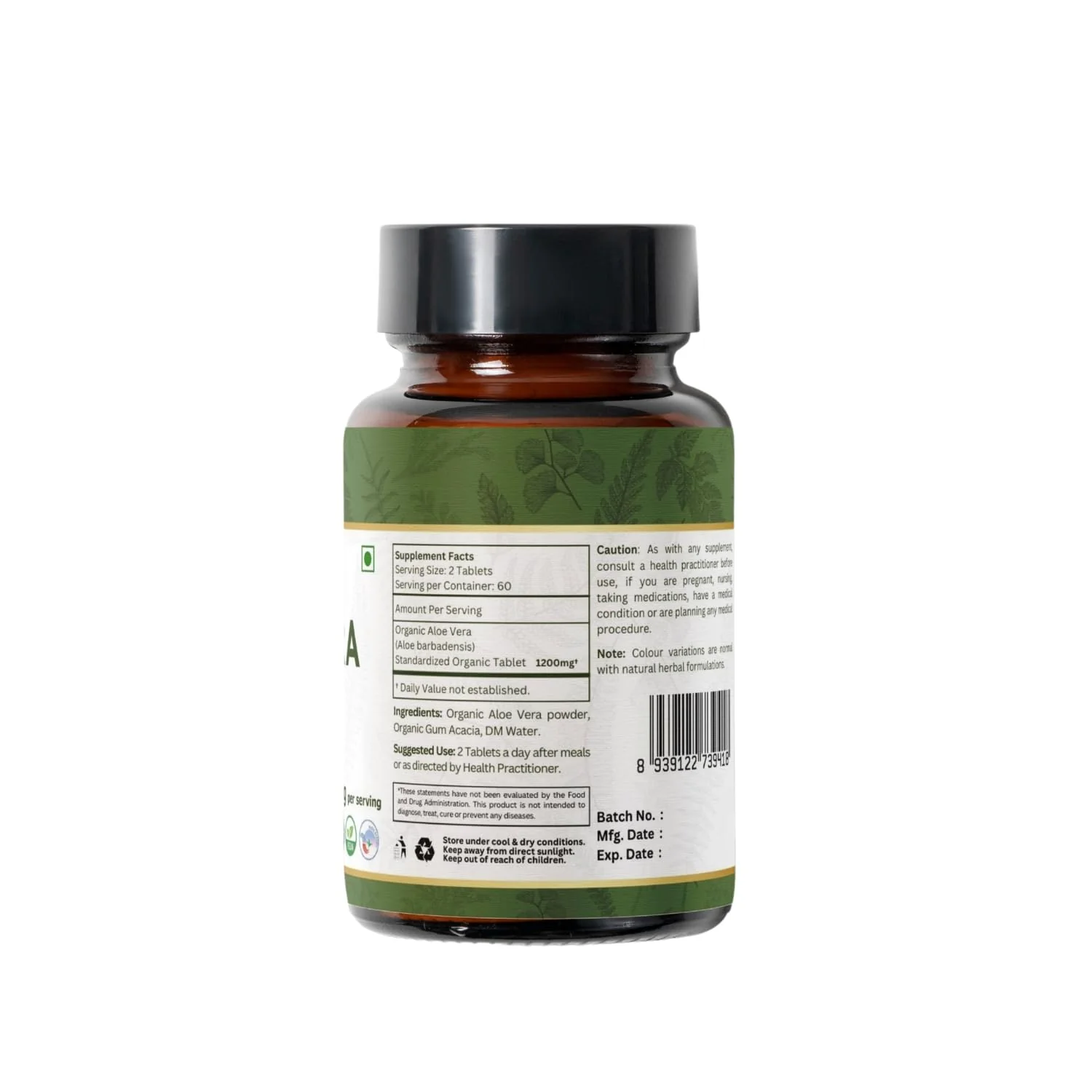 Organic Spree Aloe Vera Tablets – USDA Organic | Digestion & Skin Health | 120 Tablets - Image 8