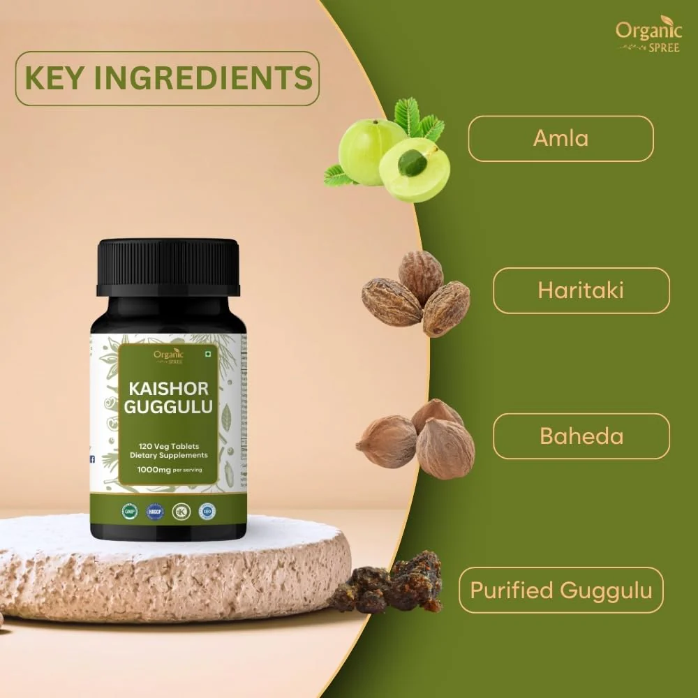 ORGANIC SPREE Kaishor Guggulu 120 Tablets – Supports Healthy Joints, Ayurvedic Formulation, Certified Vegetarian - Image 2