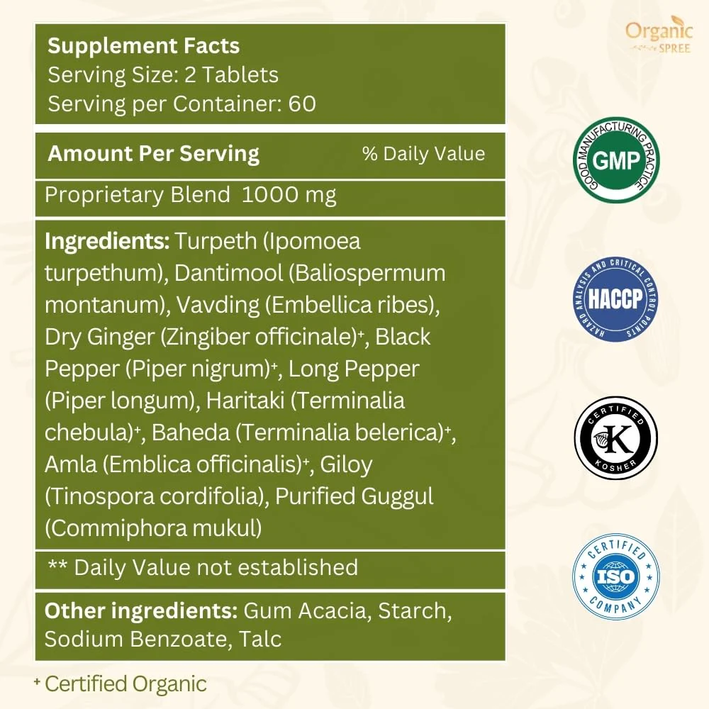 ORGANIC SPREE Kaishor Guggulu 120 Tablets – Supports Healthy Joints, Ayurvedic Formulation, Certified Vegetarian - Image 4