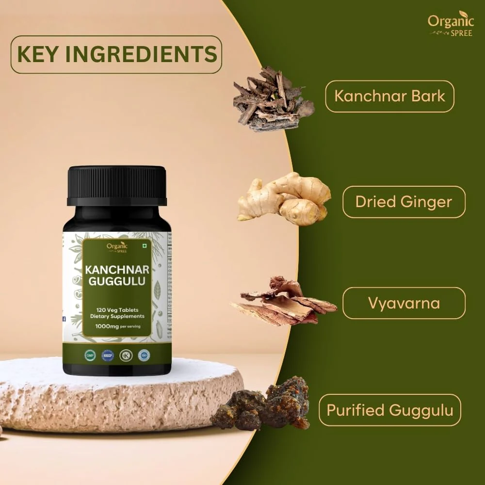 ORGANIC SPREE Kanchnar Guggulu 120 Tablets – Detox & Lymphatic Support - Image 2