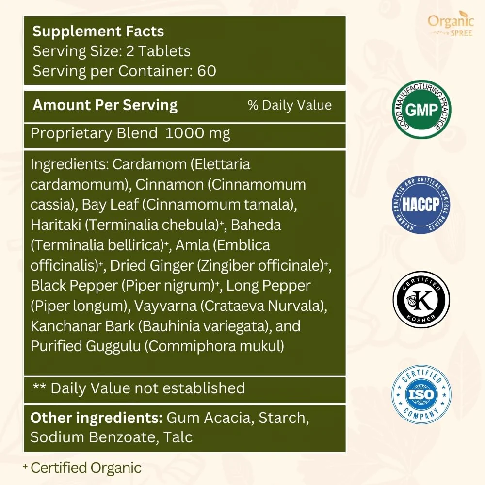 ORGANIC SPREE Kanchnar Guggulu 120 Tablets – Detox & Lymphatic Support - Image 4