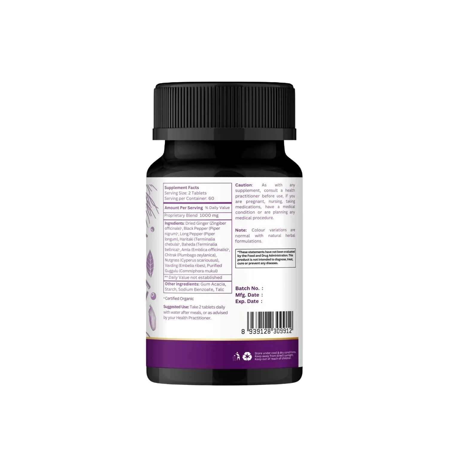 Organic Spree Medohar Guggulu 120 Tablets – Ayurvedic Metabolism & Immune Health (Pack of 2) - Image 6