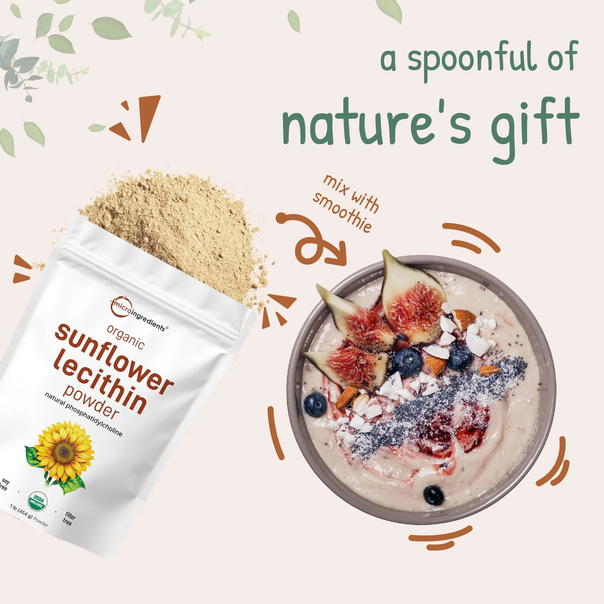 Organic Sunflower Lecithin Powder – 1 lb, Cold Pressed & Non-GMO - Image 8