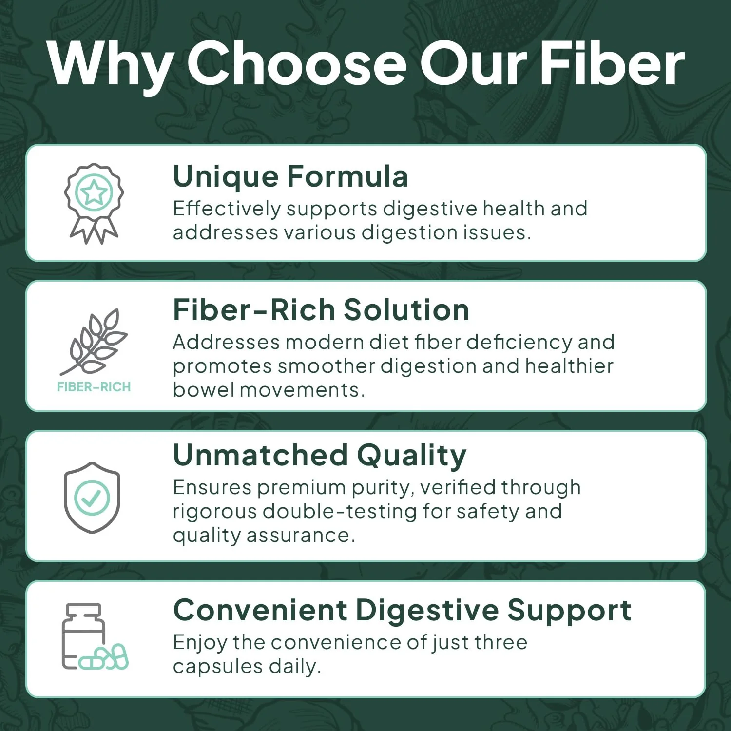 Organics Ocean Better Fiber - Daily Fiber Supplement for Softer Stool - 90 Capsules - Image 6
