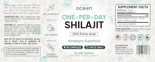 Organics Ocean One-Per-Day Shilajit Capsules – Himalayan Shilajit for Hormone Support – 6 Bottles - Image 2