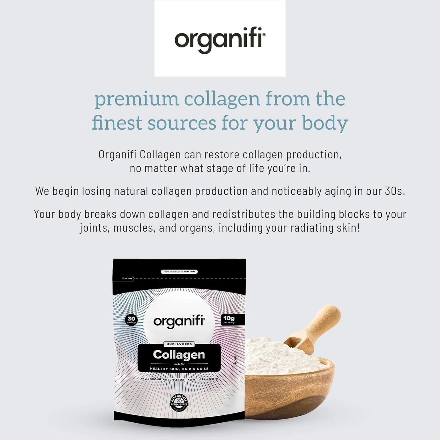 Organifi Collagen Powder – Fuller Hair, Radiant Skin, Stronger Nails - Image 4