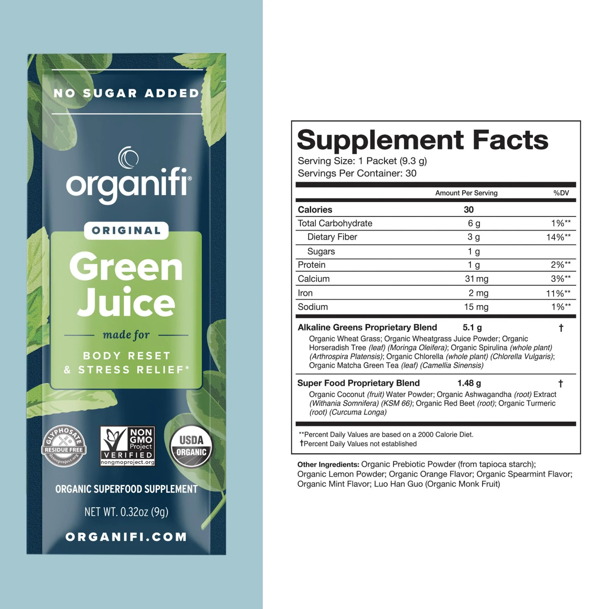 Organifi GO Packs: Green Juice - Organic Travel Greens Powder (30 Packs) - Image 5