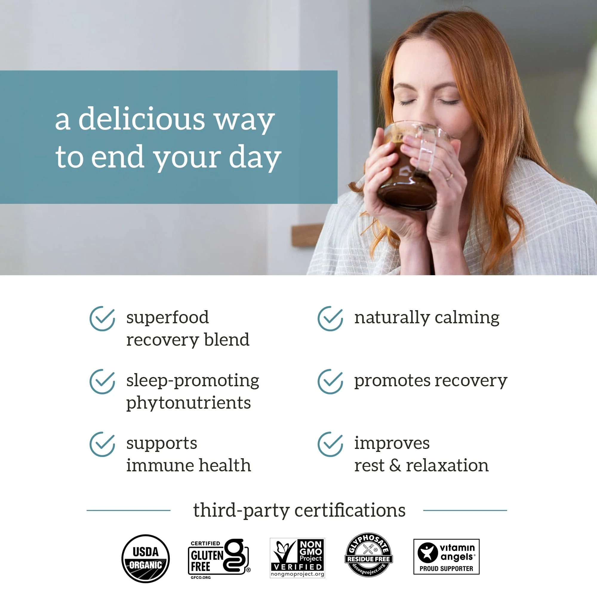 Organifi Gold Chocolate – Restful Sleep, Immune Support & Recovery | 20 Day Supply - Image 3