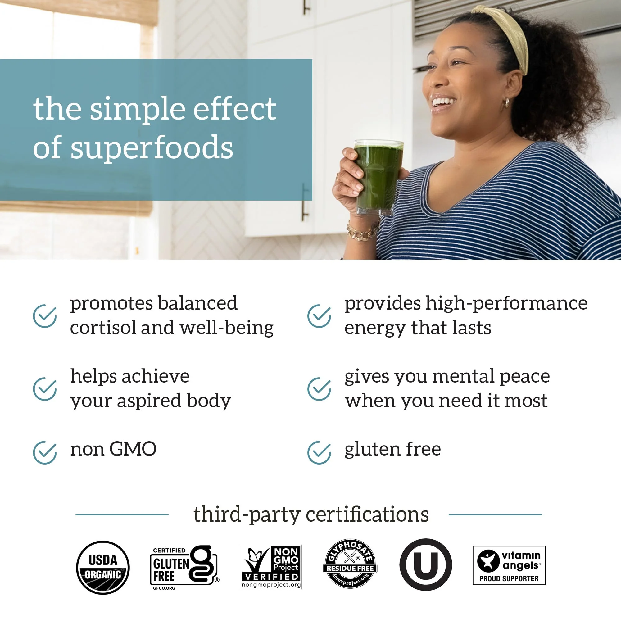 Organifi Green Juice Powder – Organic Superfoods for Energy, Cortisol Balance, Fitness Goals (30-Day Supply) - Image 4