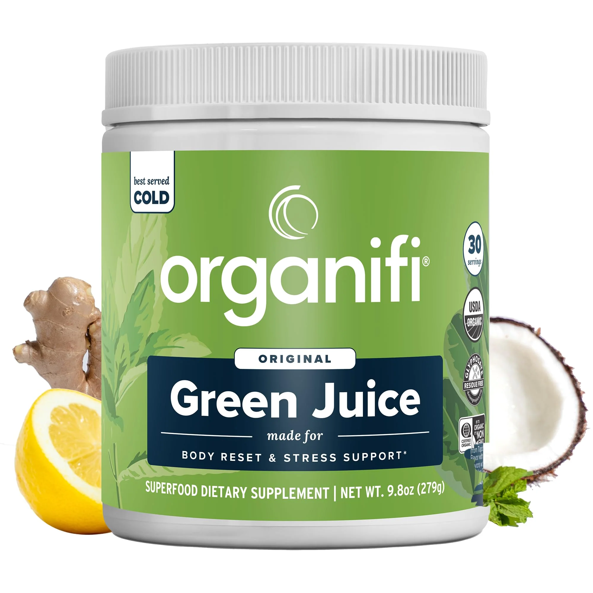 Organifi Green Juice Powder – Organic Superfoods for Energy, Cortisol Balance, Fitness Goals (30-Day Supply) - Image 8