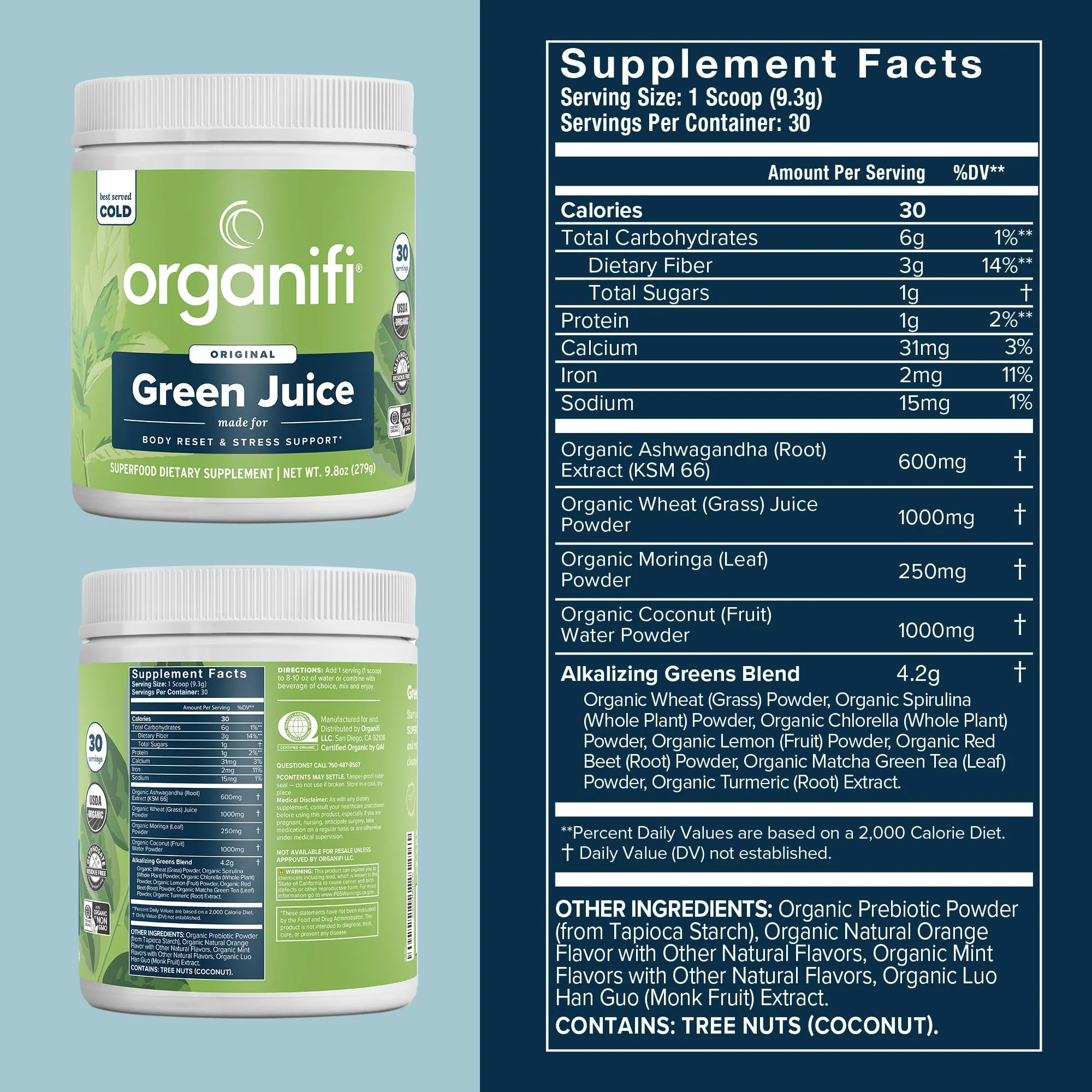 Organifi Green Juice Powder – Organic Superfoods for Energy, Cortisol Balance, Fitness Goals (30-Day Supply) - Image 9