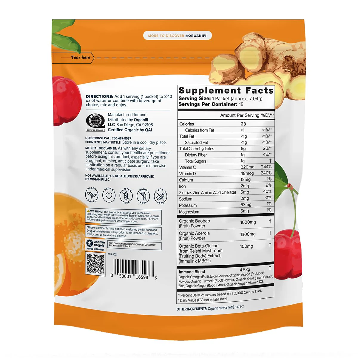 Organifi Immunity - Organic Superfood Immunity Support (15 Packets) - Image 3