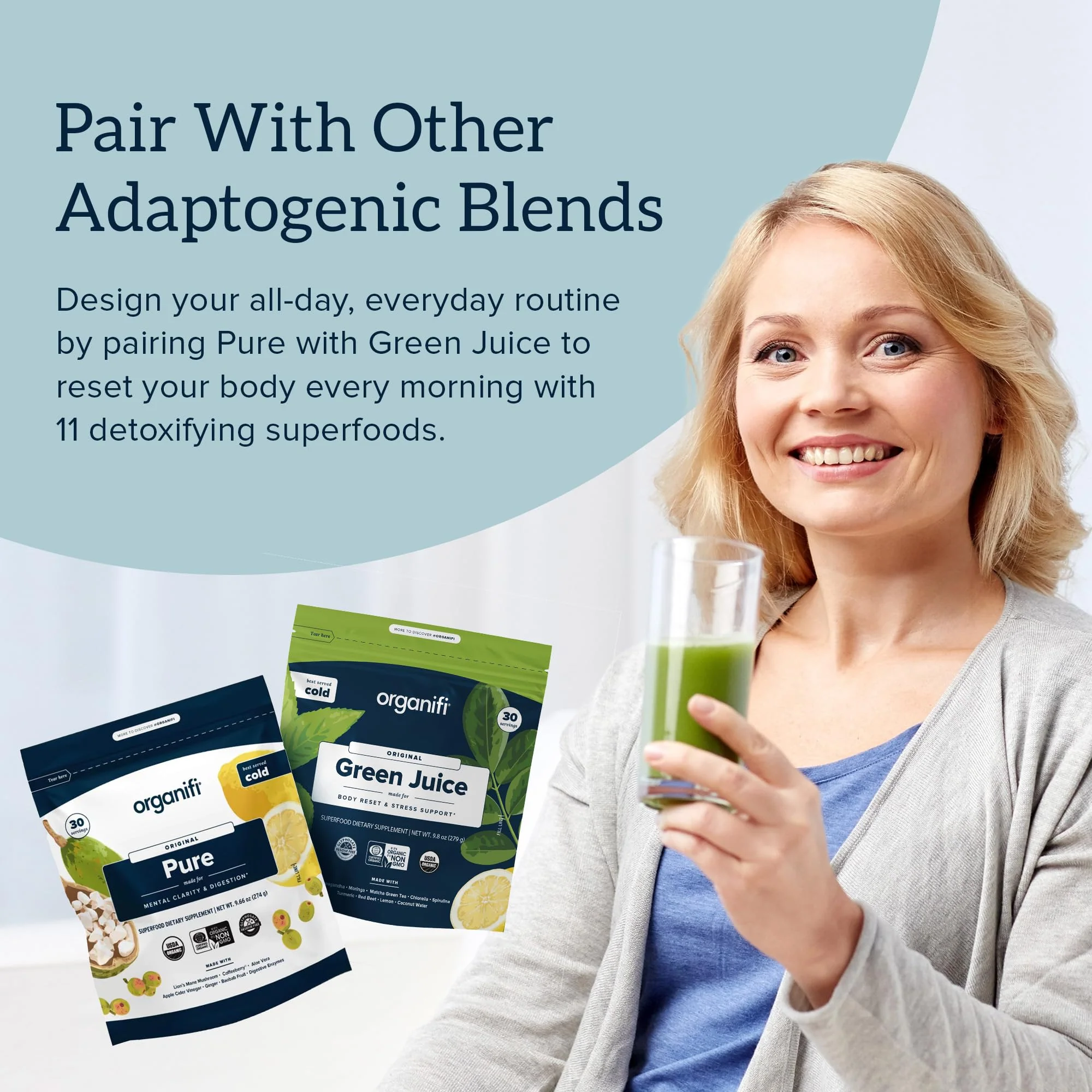 Organifi Pure – Brain Support, Focus & Clarity (Gluten-Free, Non-GMO) • 30 Servings - Image 6
