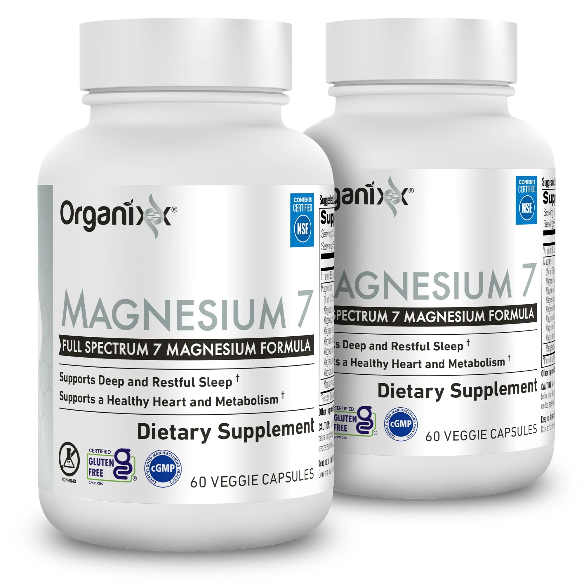 Organixx Magnesium Glycinate Supplement – 7-Type Magnesium Complex with Vitamin B6 & Manganese Citrate, Gluten Free, Non-GMO, 120 Capsules (2-Pack) - Image 8