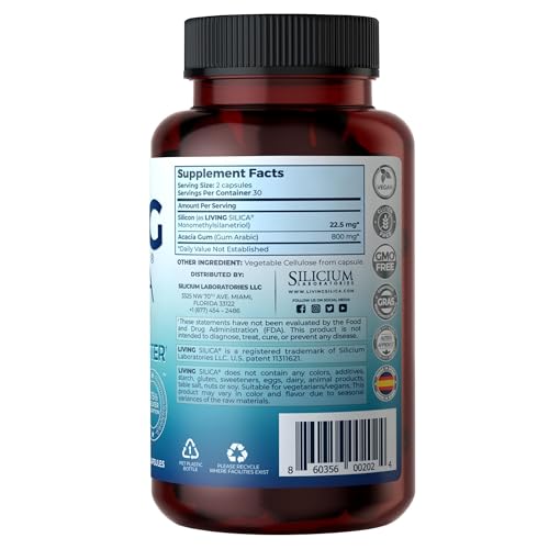 Orgono Living Silica Mineral-Based Collagen Booster Capsules | Supports Collagen, Skin & Joints | 60 Capsules - Image 2