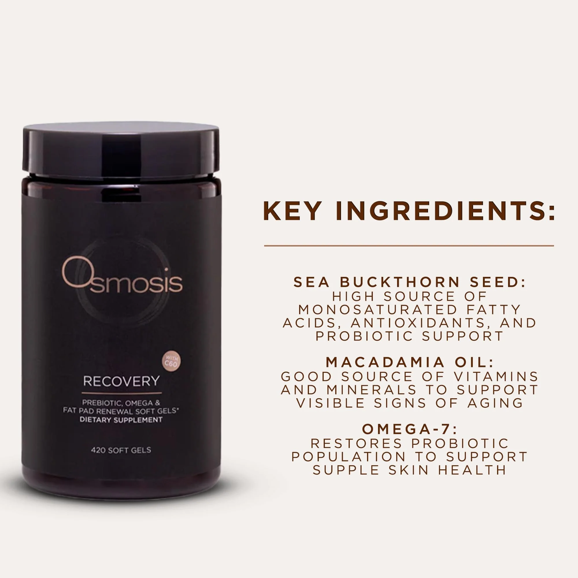 OSMOSIS Recovery – Facial Volume Renewal, 420 Soft Gel Caps - Image 12