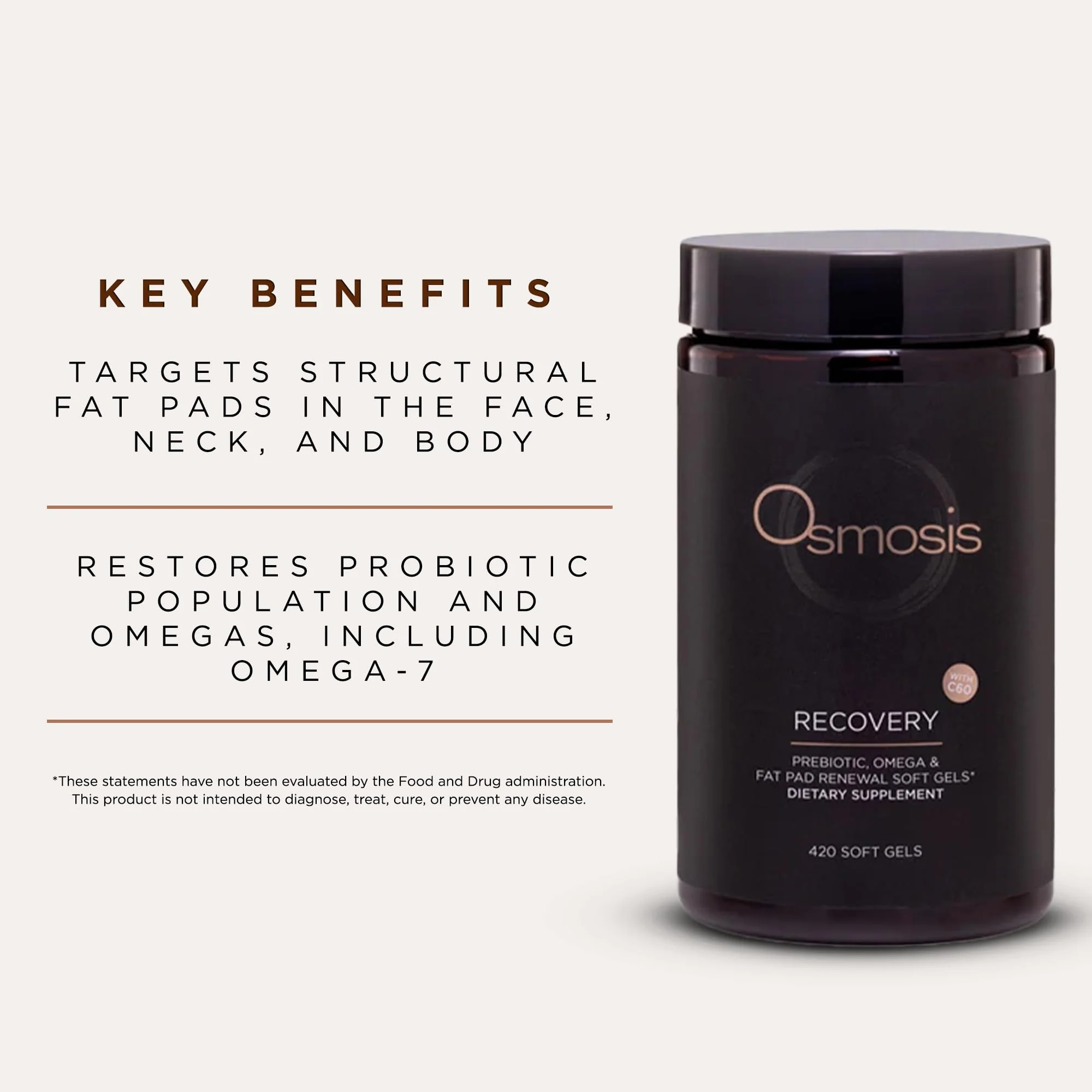 OSMOSIS Recovery – Facial Volume Renewal, 420 Soft Gel Caps - Image 3