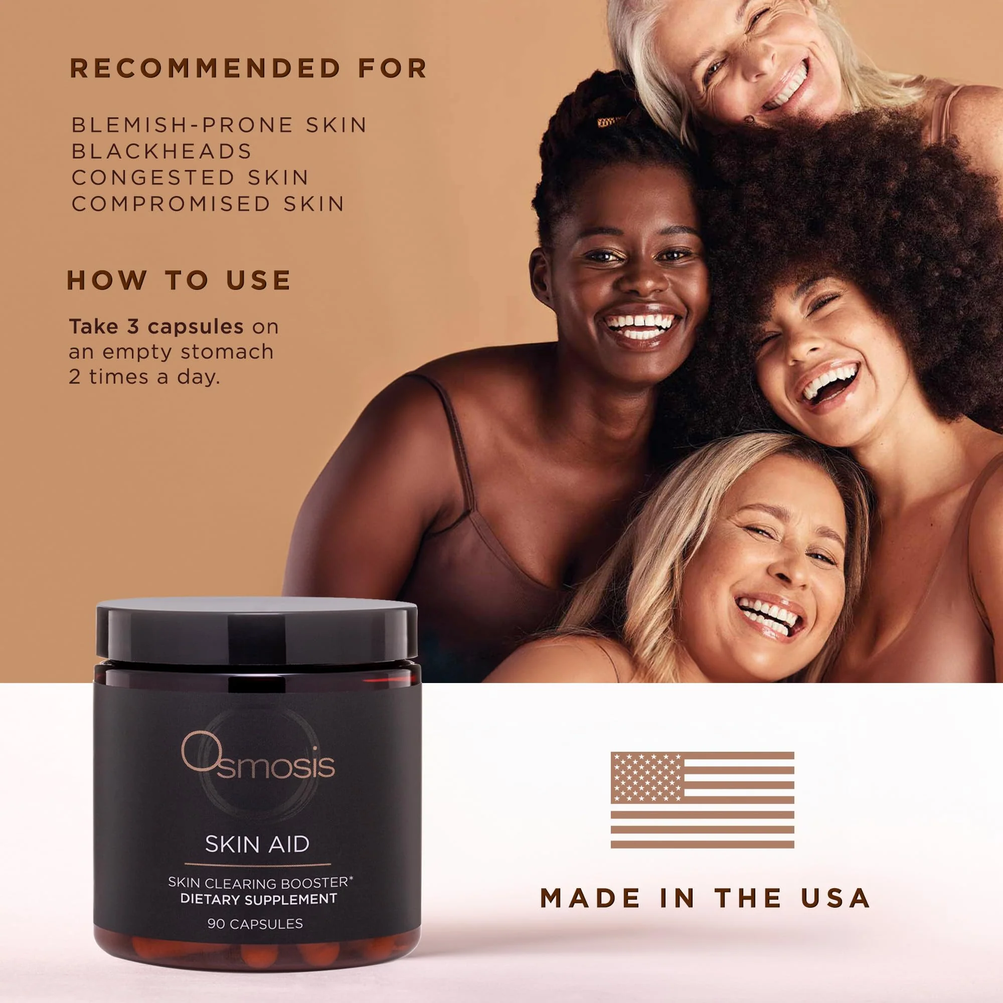 OSMOSIS Skin Aid Daily Supplement – Microbiome & Immunity Support, Vitamin A for Acne-Prone Skin | 90 Count - Image 11