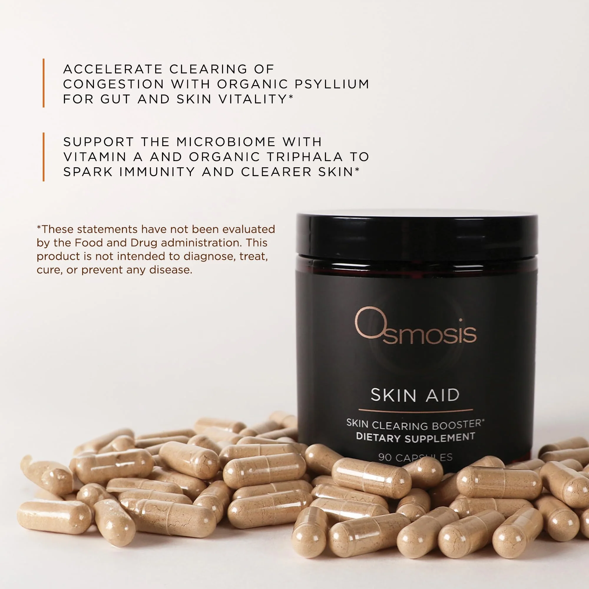 OSMOSIS Skin Aid Daily Supplement – Microbiome & Immunity Support, Vitamin A for Acne-Prone Skin | 90 Count - Image 9