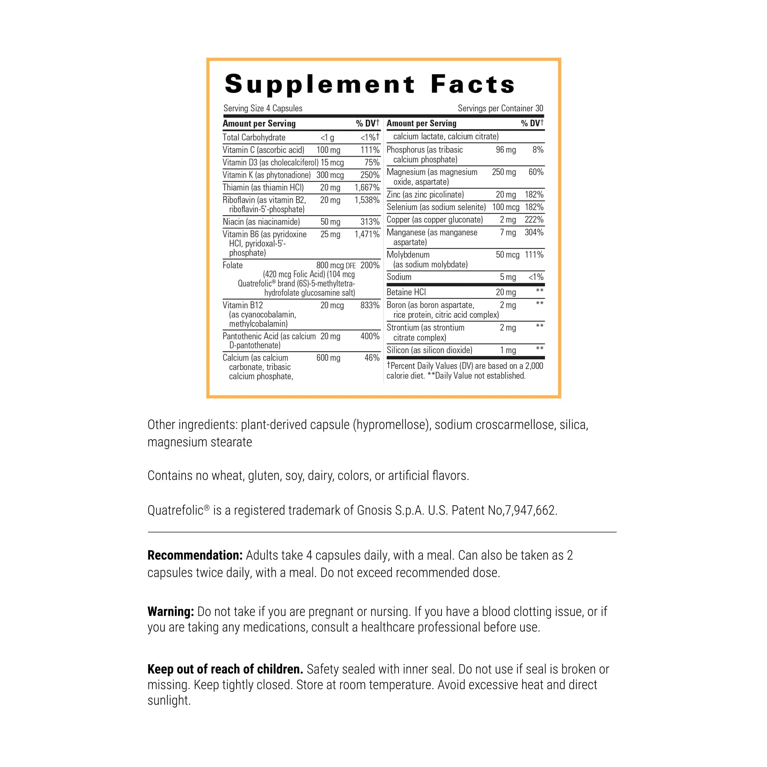 Osteoprime Forte Calcium for Bone Health | Integrative Therapeutics | 120 Capsules - Image 2