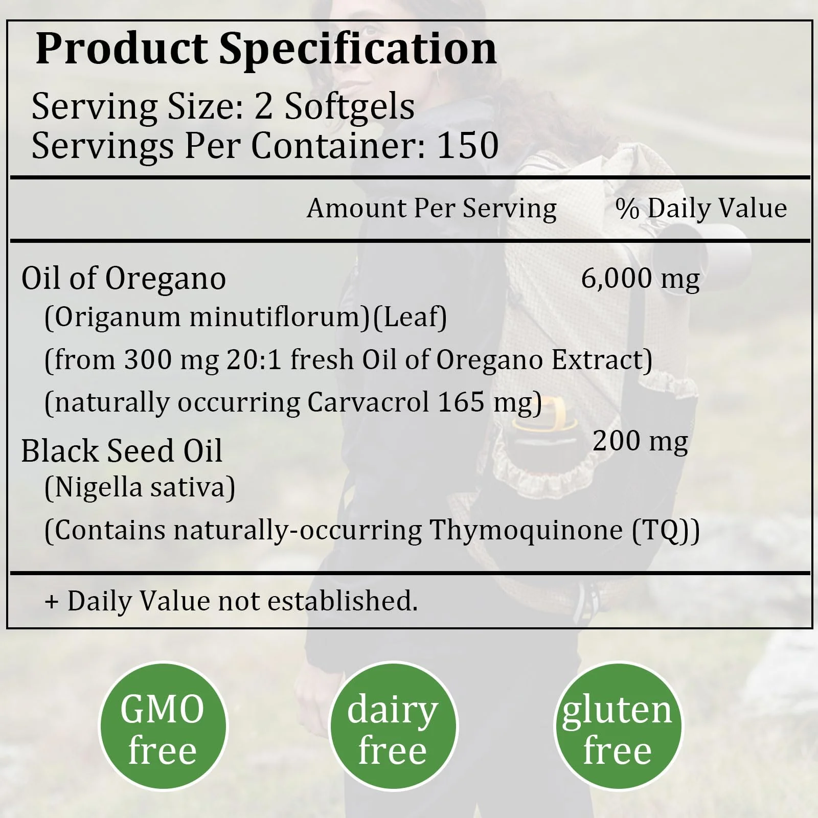 Ovela Oil of Oregano with Black Seed Oil – 2-in-1 Oregano Capsules, Immune Support, 300 Softgels - Image 2