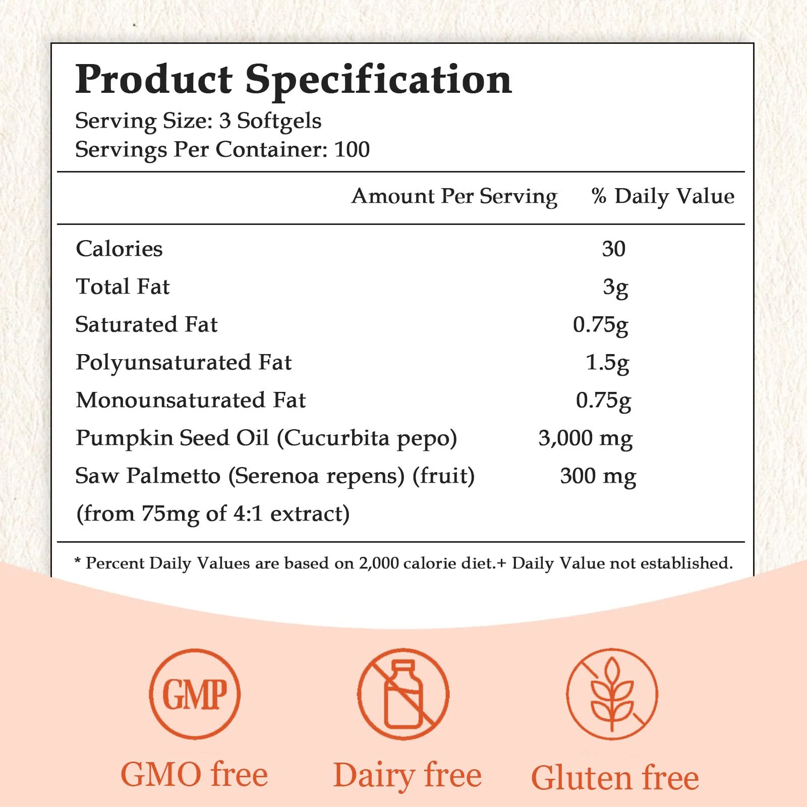 Ovela Pumpkin Seed Oil Capsules 3000mg + Saw Palmetto – Hair Growth Support - Image 2